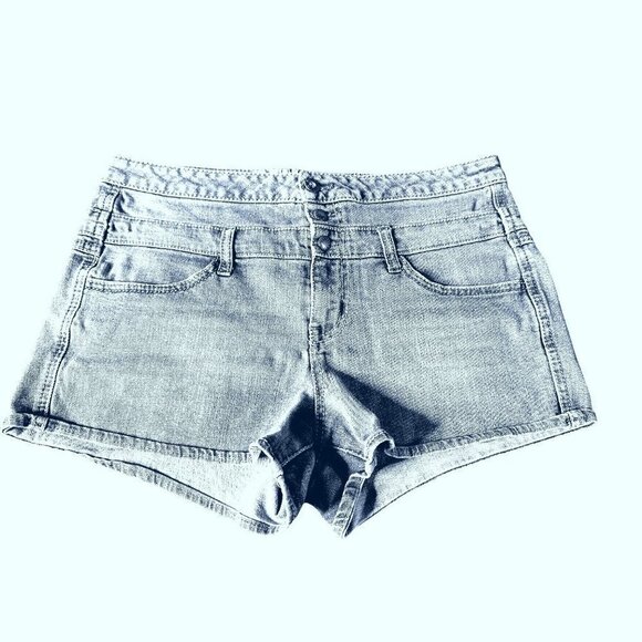 Junior Rewash Medium Blue Denim Short Shorts Size 13 Sku 2470 - Picture 4 of 8